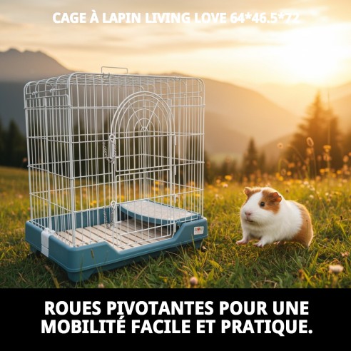 Cage à Lapin Living Love : Confort et Style pour Animaux de Compagnie