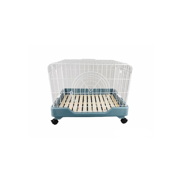 Cage pour lapin Living Dream avec plateforme et roues 64x46,5 cm.