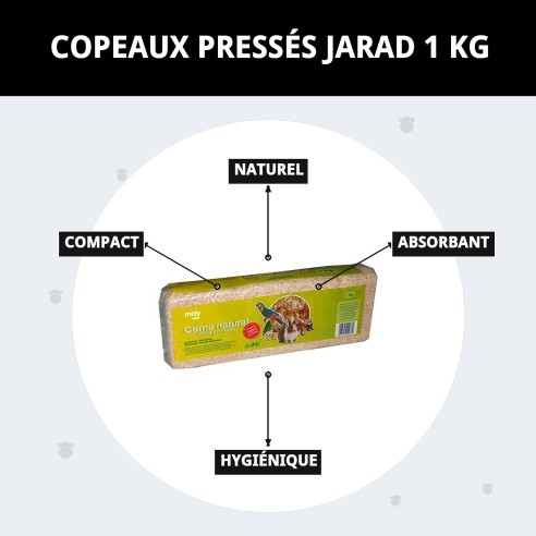 Viruta Prensada Jarad 1 kg - Lit de Paille Naturel pour Rongeurs
