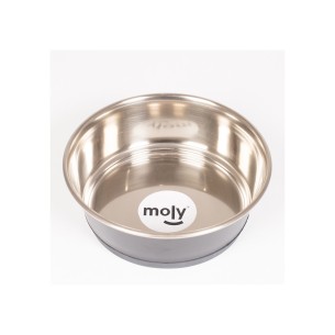 Bol en Acier Antidérapant 17cm pour Animaux - Moly