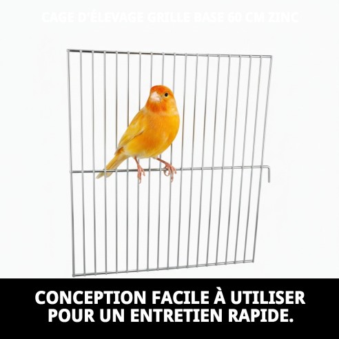 Base Grille Cage de Reproduction 60 cm Zinc pour Animaux de Compagnie