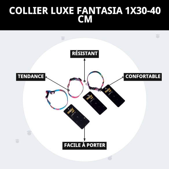 Collier de luxe Fantaisie pour animaux - Style et confort