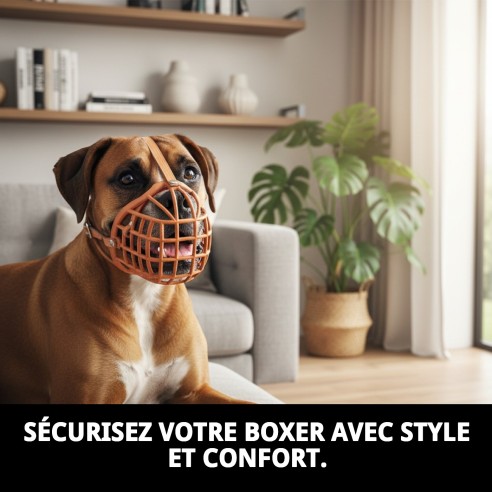 Muzzle en Cuir pour Boxer - Confort et Style N.5