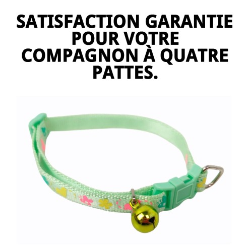 COLLIER NYLON FLEUR 15-20 X 0,80 cm AVEC CLOCHE