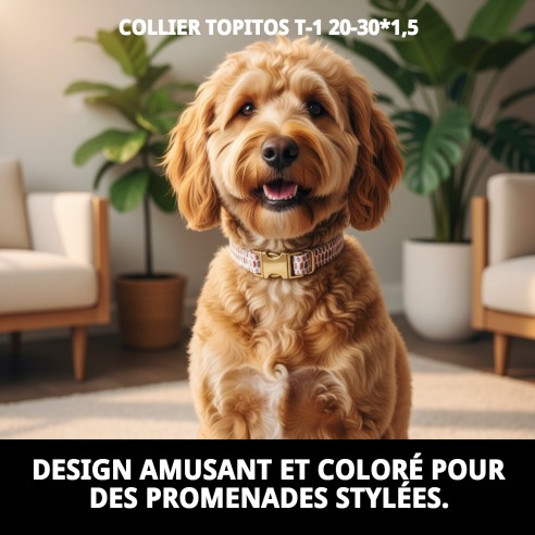 Collier Topitos T-1 20-30 cm pour Animaux de Compagnie - Style et Confort