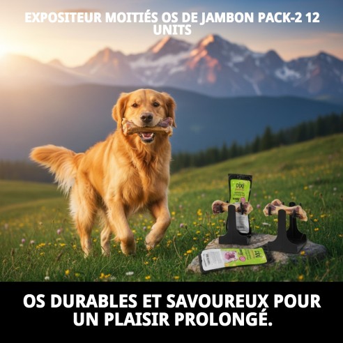 Support Médias Os de Jambon Pack 2 pour Chiens