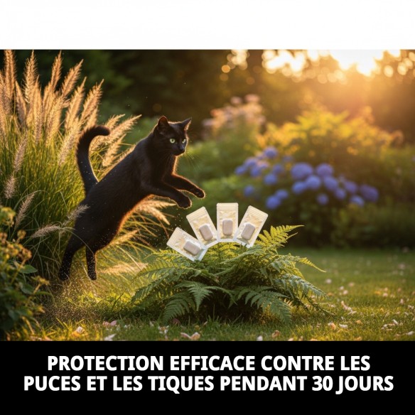 Protégez votre chat des puces et des tiques avec AdTab OTC 56,25 MG.