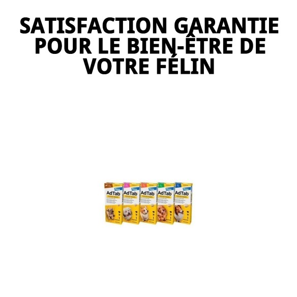 Protégez votre chat des puces et des tiques avec AdTab OTC 56,25 MG.