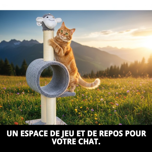 Griffoir pour Chat Capri 124 cm - Design Exclusif et Amusant