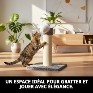 Griffoir pour chats modèle Monaco 45x45x66 cm élégant 2