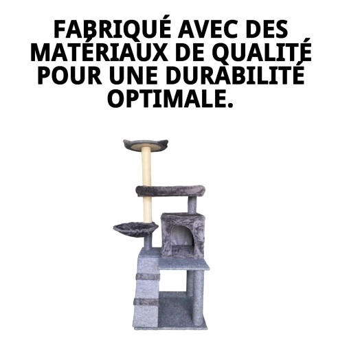 Arbre à Gratter pour Chat Paris 132 cm : Amusement et Confort