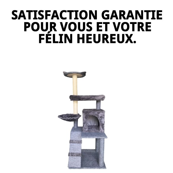 Arbre à Gratter pour Chat Paris 132 cm : Amusement et Confort