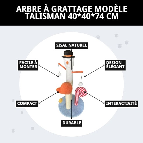 Arbre à gratter Talisman 40x40 cm - Amusement pour votre chat