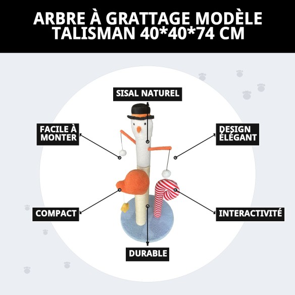 Arbre à gratter Talisman 40x40 cm - Amusement pour votre chat