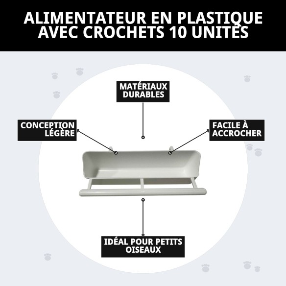 GAMELLE À CROCHET EN PLASTIQUE 10 UNITÉS