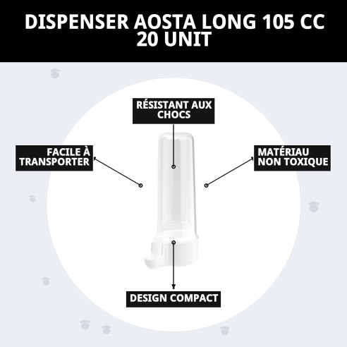 DISPENSER AOSTA LONG 105 CC 20 UNITÉS