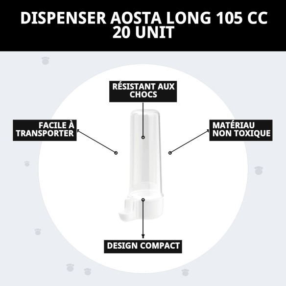 DISPENSER AOSTA LONG 105 CC 20 UNITÉS