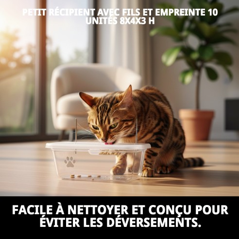 Petite Gamelle avec Fils et Empreinte - 10 Unités 8x4x3 cm