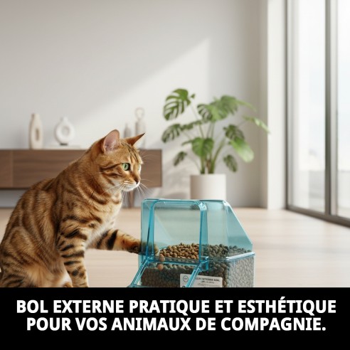 Bol de Nourriture Externe Bleu 20 Unités - Idéal pour Animaux de Compagnie