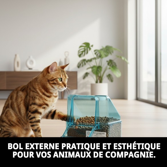 Bol de Nourriture Externe Bleu 20 Unités - Idéal pour Animaux de Compagnie