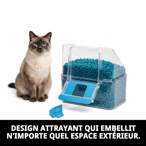 Bol de Nourriture Externe Bleu 20 Unités - Idéal pour Animaux de Compagnie