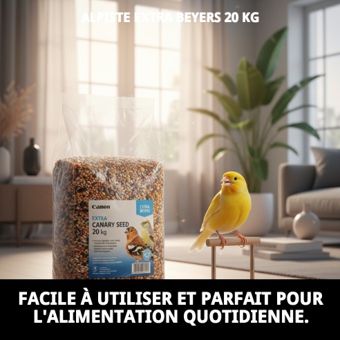 Alpiste Extra Beyers 20 kg pour des oiseaux en bonne santé et heureux.