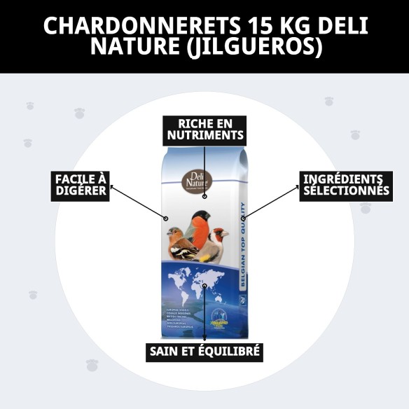 Aliment Premium pour Chardonnerets Deli Nature 15 kg