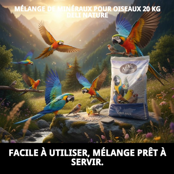 Mélange de Minéraux pour Oiseaux 20 kg Deli Nature