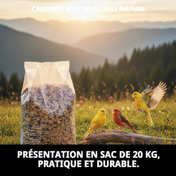 Canaris Base 20 kg Deli Nature : Alimentation Premium pour Oiseaux