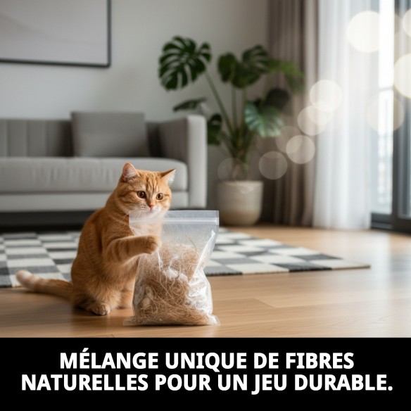 Fibres Naturelles Sisal-Jute-Coton pour Nids d'Oiseaux 50g
