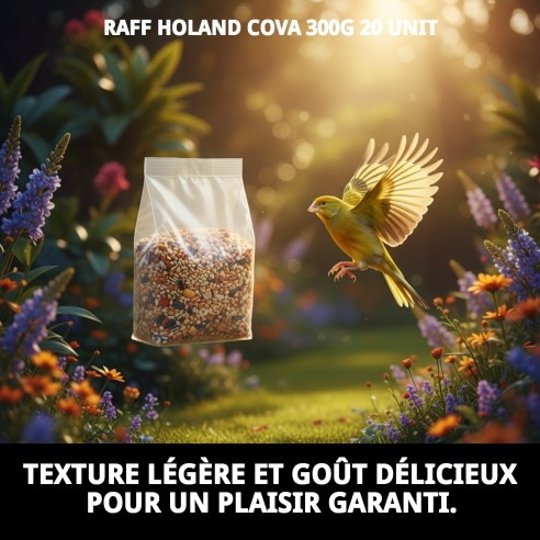 Pâte d'élevage RAFF Holland Cova 300g pour oiseaux en cage.