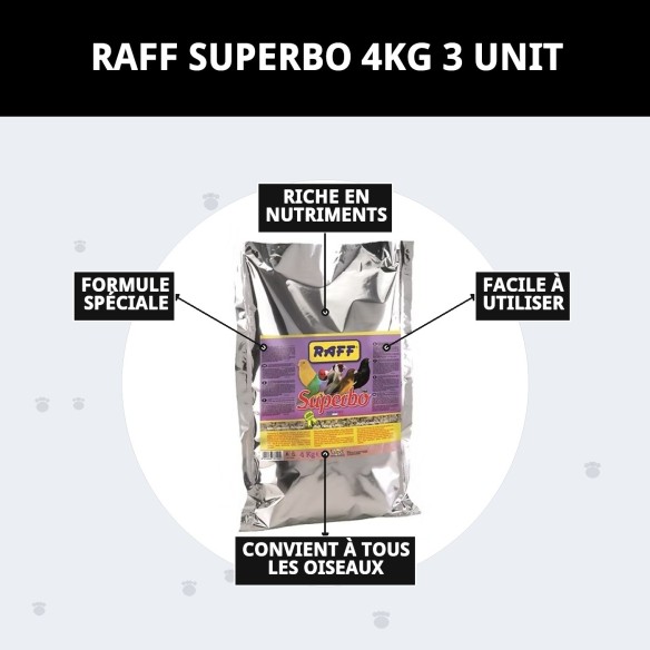 Aliment complémentaire pour oiseaux RAFF SUPERBO