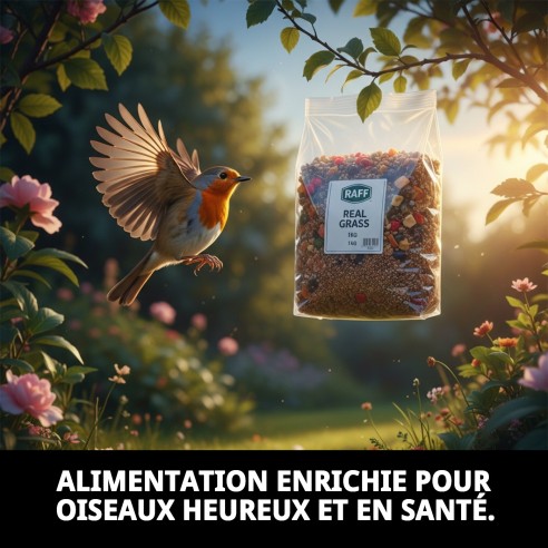 Raff Real Pâture 1 kg : Nutrition idéale pour vos oiseaux