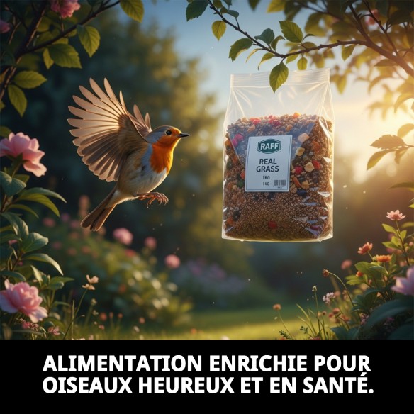 Raff Real Pâture 1 kg : Nutrition idéale pour vos oiseaux