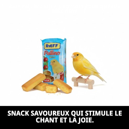Bizcochos RAFF PALLINO MELA-5 : En-cas sain pour oiseaux.