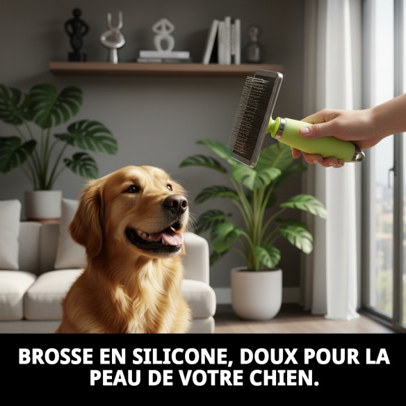 Brosse Professionnelle Grande en Silicone pour Chiens et Chats