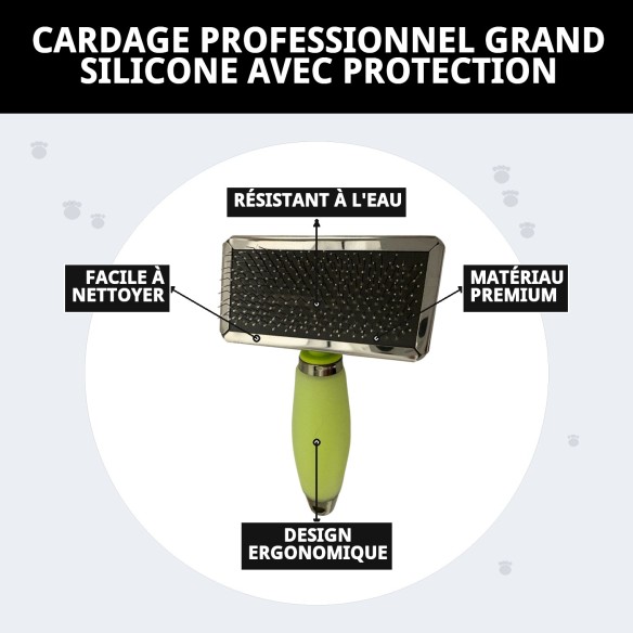 Brosse Professionnelle Grande en Silicone pour Chiens et Chats