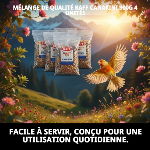 MÉLANGE RAFF DE QUALITÉ CANARINI 900G 4 UNITÉS