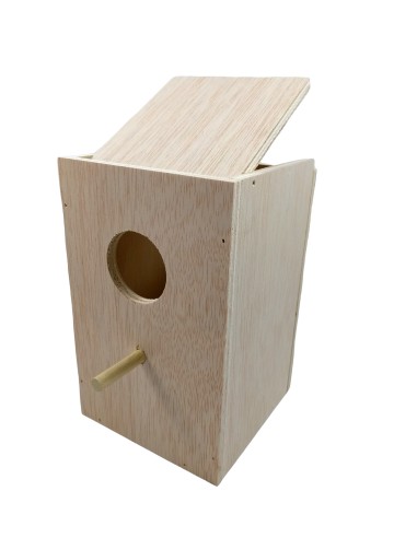NIDO AGAPORNIS VERTICAL MADERA 14x14x22 cm