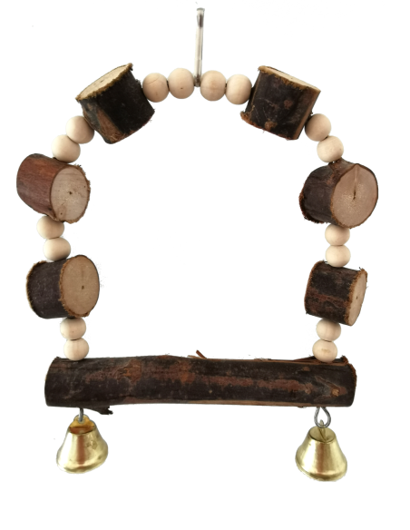 COLUMPIO INTERACTIVO C/SONIDO ARCO MADERA NATURAL 16 CM