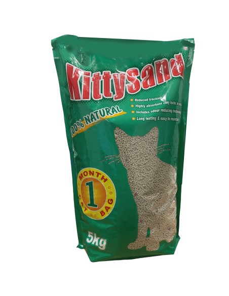 ARENA PARA GATOS BENTONITA CARBÓN ACTIVO 5 KILOS - 