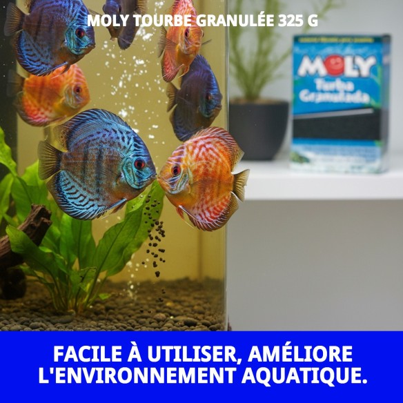 Moly Tourbe Granulée 325g pour Aquariums et Filtration