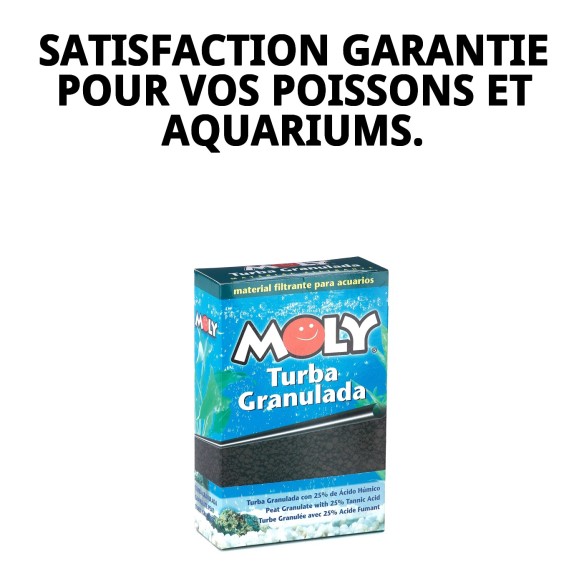 Moly Tourbe Granulée 325g pour Aquariums et Filtration