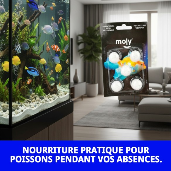 MOLY Bâtonnets de Fin de Semaine: Nourriture Idéale pour les Poissons