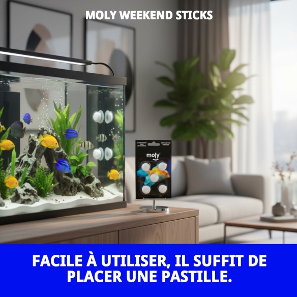 MOLY Bâtonnets de Fin de Semaine: Nourriture Idéale pour les Poissons