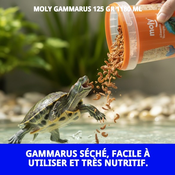 Nourriture Gammarus pour tortues et poissons - 125 gr 1180 ML