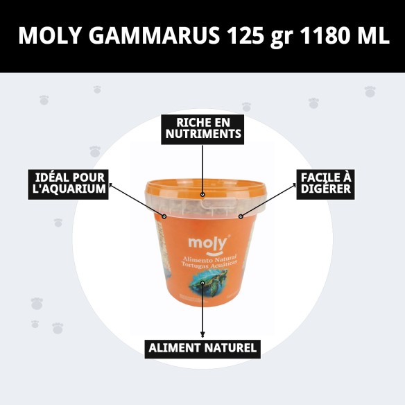 Nourriture Gammarus pour tortues et poissons - 125 gr 1180 ML