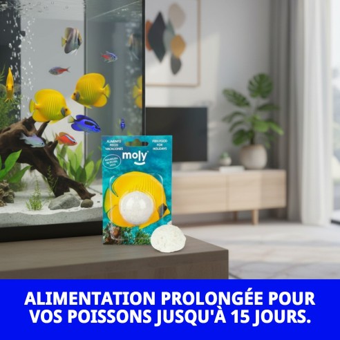Moly Bâtonnet de Vacances : Nourriture Idéale pour Poissons pendant les Vacances