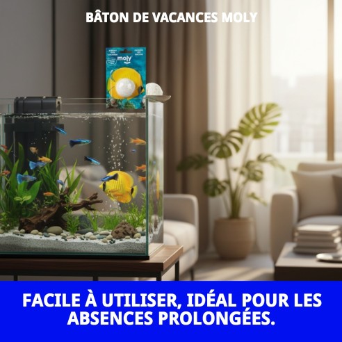 Moly Bâtonnet de Vacances : Nourriture Idéale pour Poissons pendant les Vacances