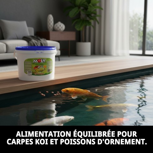 Moly Étang Bâtonnets 700g: Alimentation Idéale pour Poissons